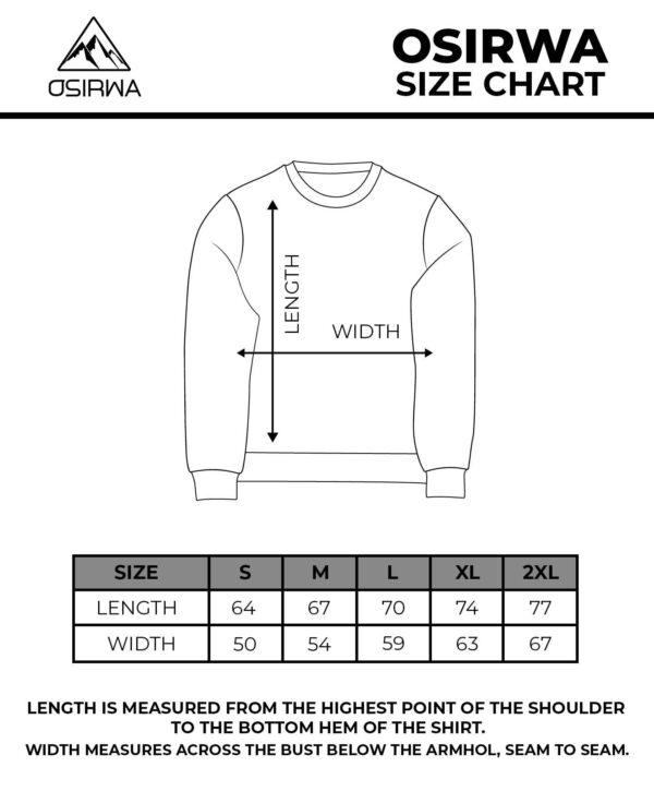 OSIRWA SIZE CHART